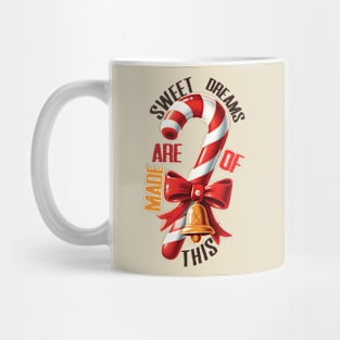 Sweet Dreams Candy Cane Christmas Design Mug